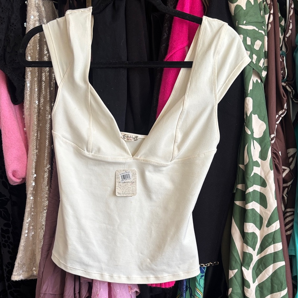 NWT Free People Ivory Top